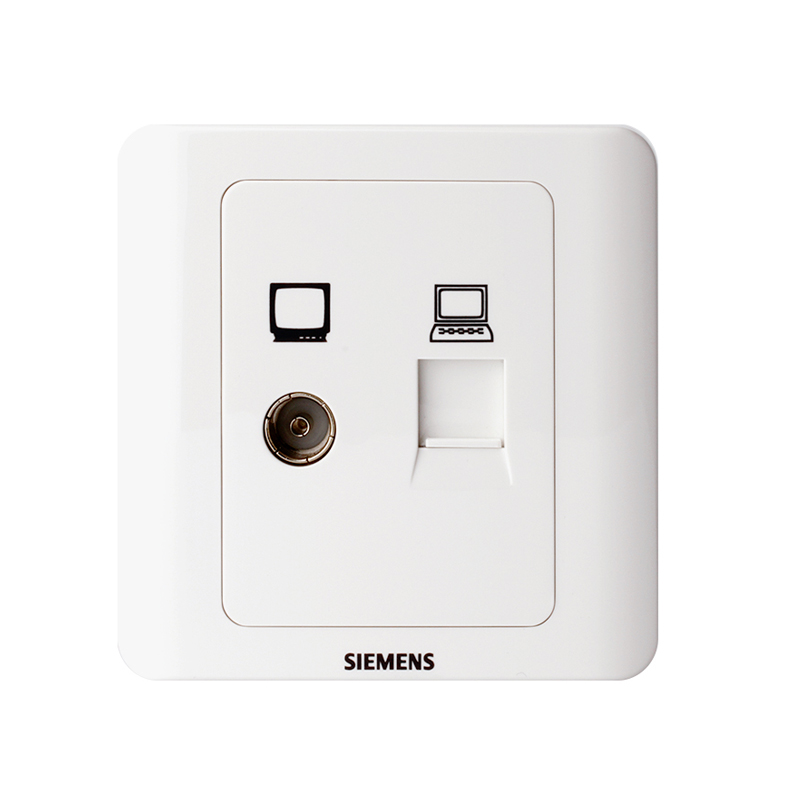 西门子（SIEMENS）远景系列电视电脑插座面板5TG0116-1CC1
