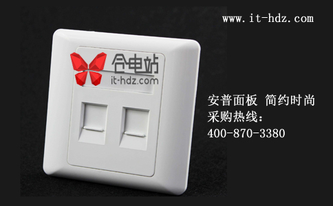 布线太丑?换个安普平面双口面板试试 布线太丑?换个安普平面双口面板试试