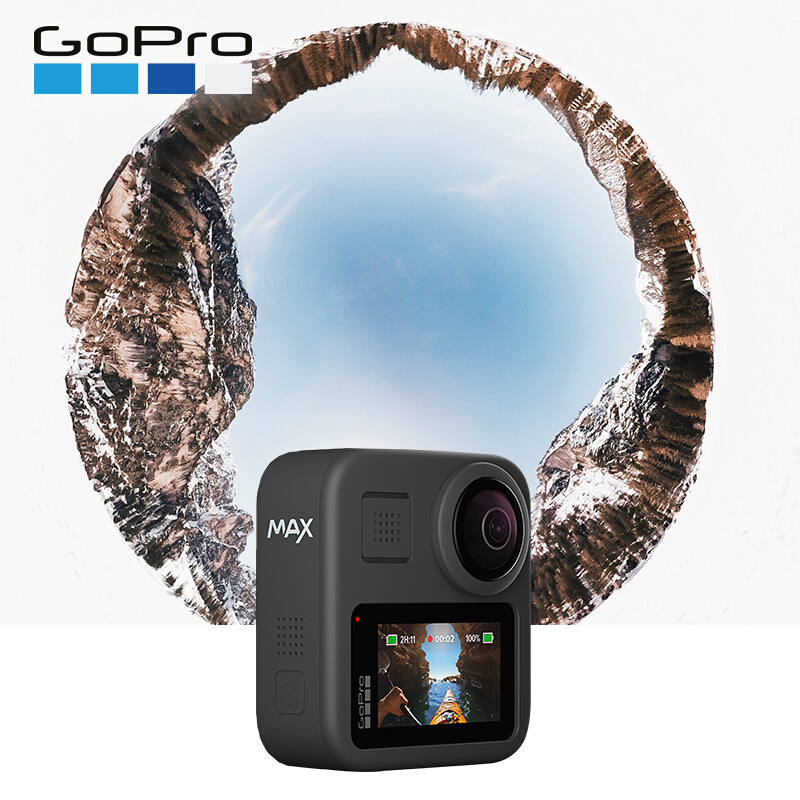 gopromax360度全景运动相机vlog摄像机旅行宠物水下潜水户外骑行相机