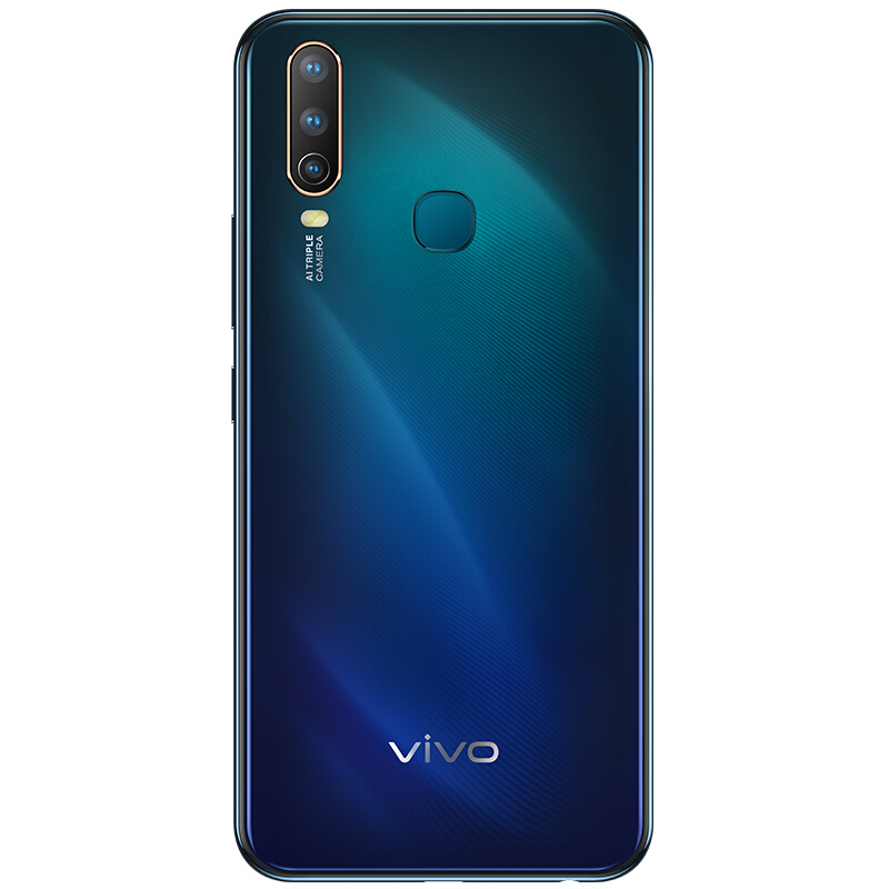 vivo y3 4gb 128gb 孔雀蓝 5000mah大电池 强劲续航手机 超广角ai智慧