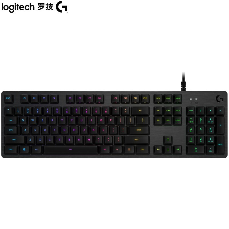 罗技logitechg512茶轴机械键盘游戏机械键盘有线全尺寸rgb背光机械