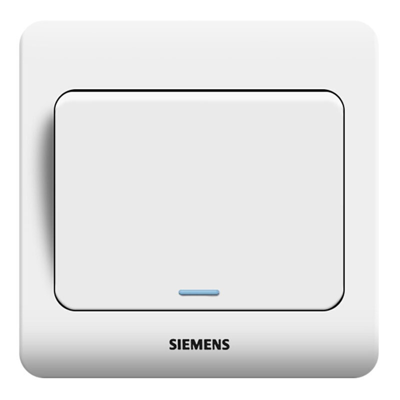 西门子开关插座面板远景系列雅白色一开单控单开单控单联单控带荧光86