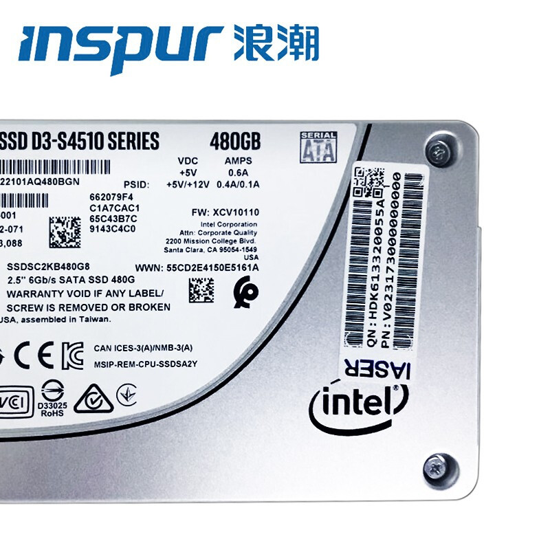 浪潮(inspur) 960g ssd盘 2.5英寸(带托架) 企业级存储机械固态硬盘 
