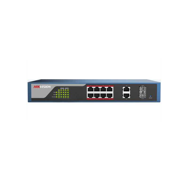 海康威视（HIKVISION）8口百兆POE二层网管交换机DS-3E1310P-E